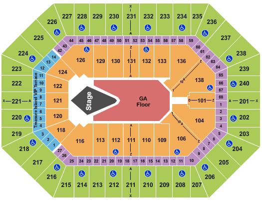 Target Center Disturbed & 3 Days Grace Seating Chart