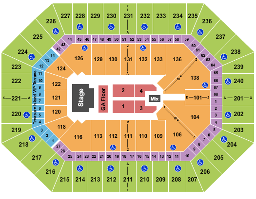 Target Center End Stage Pit Seating Chart