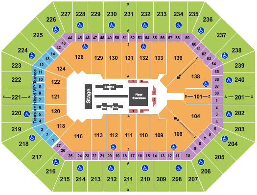 Target Center Gold Over America Tour Seating Chart