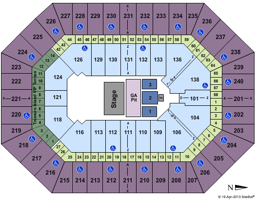 Target Center Endstage-All GA Seating Chart