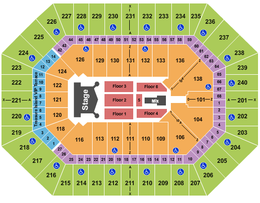 Target Center Kiss Seating Chart