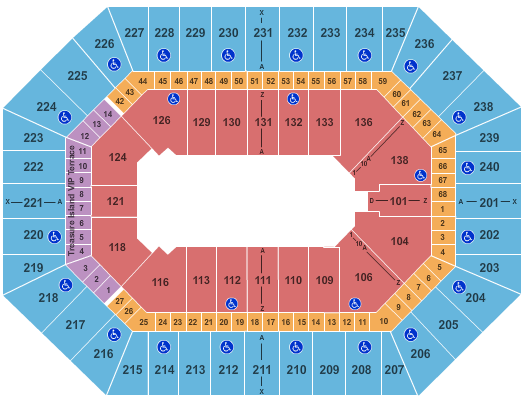 seating chart for Target Center - Open Floor - eventticketscenter.com
