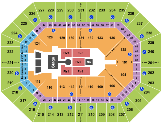 Target Center Rod Wave Seating Chart