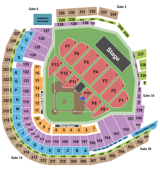 Target Field Billy Joel Seating Chart