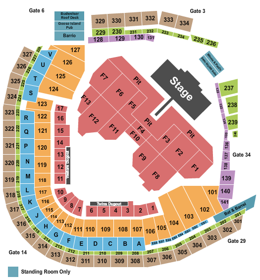 Target Field Foo Fighters Seating Chart