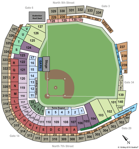 Target Field Go Fest 2015 Seating Chart