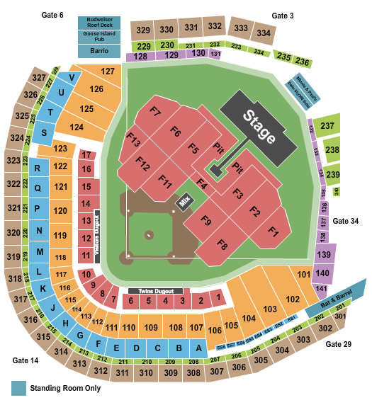 Target Field Green Day 2024 Seating Chart