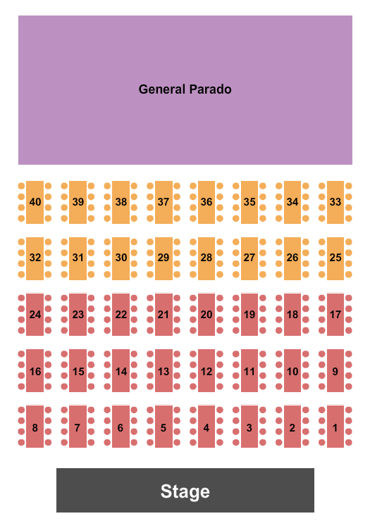 Tarima Producciones Endstage Tables 4 Seating Chart