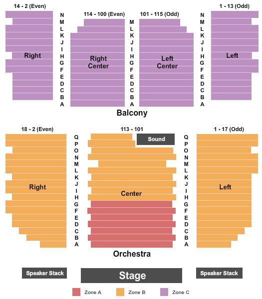 seating chart for Tarrytown Music Hall - End Stage - eventticketscenter.com
