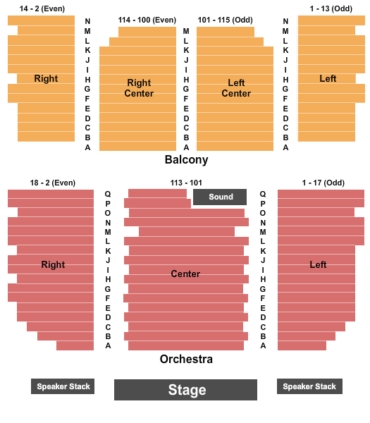 Tarrytown Music Hall End Stage Seating Chart