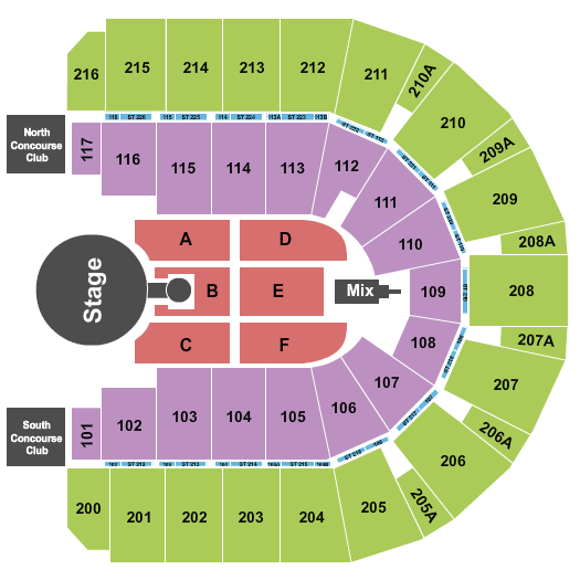 Vibrant Arena at The MARK Blake Shelton Seating Chart