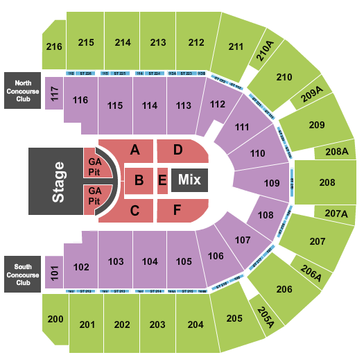 Vibrant Arena at The MARK Brad Paisley Seating Chart