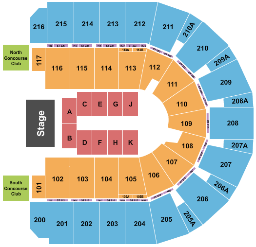 Vibrant Arena at The MARK Endstage 3 Seating Chart