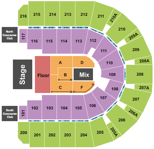 Vibrant Arena at The MARK Godsmack Seating Chart