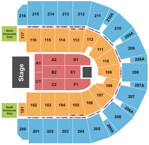 Vibrant Arena at The MARK Pentatonix Seating Chart