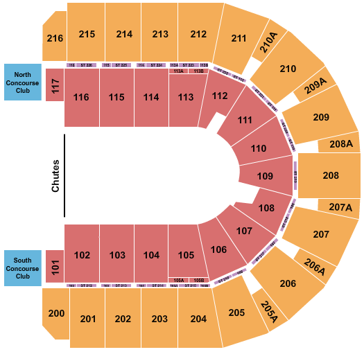 seating chart for Vibrant Arena at The MARK - Rodeo - eventticketscenter.com