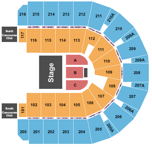 seating chart for Vibrant Arena at The MARK - Sesame Stree Live! - eventticketscenter.com