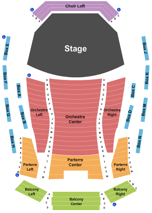 Taylor Centre for the Performing Arts End Stage Seating Chart
