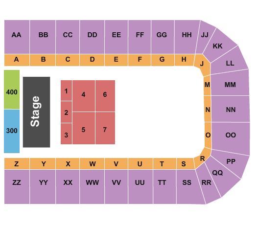 Taylor County Expo Center End Stage Seating Chart