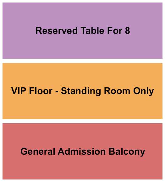 Taylor County Expo Center Tables/VIP SRO/GA Balcony Seating Chart