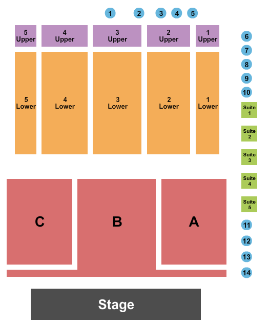 Boeing Center at Tech Port End Stage Seating Chart