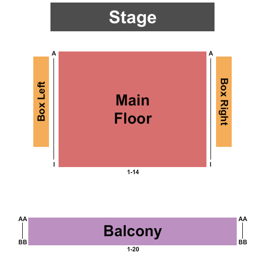 Tempe Center For The Arts - Studio Endstage Seating Chart
