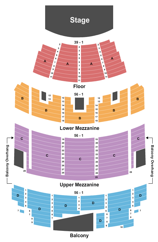 Temple Theater - Meridian Endstage Seating Chart