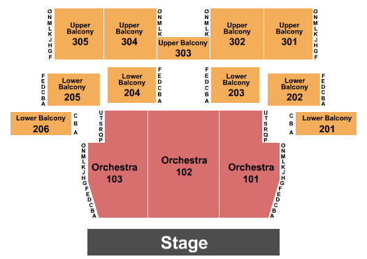 Temple Theatre - Tacoma Endstage Seating Chart