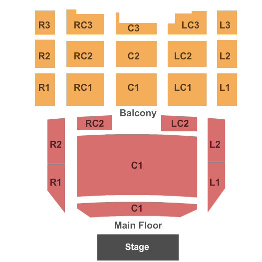 seating chart for Templeton-Blackburn Alumni Memorial Auditorium - Endstatge - eventticketscenter.com