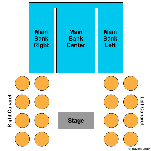 Tennessee Performing Arts Center - Andrew Johnson Theater Cabaret Seating Chart