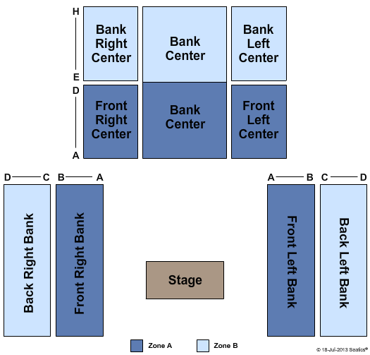 Tennessee Performing Arts Center - Andrew Johnson Theater Thrust Zone Seating Chart