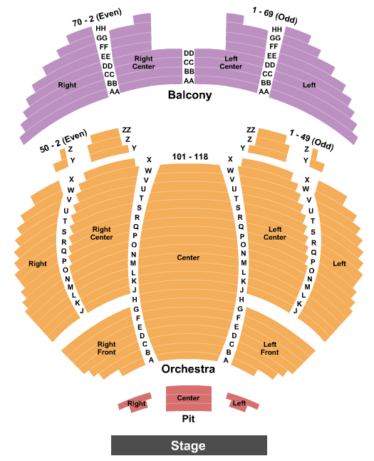Tennessee Theatre Seating Chart - Knoxville