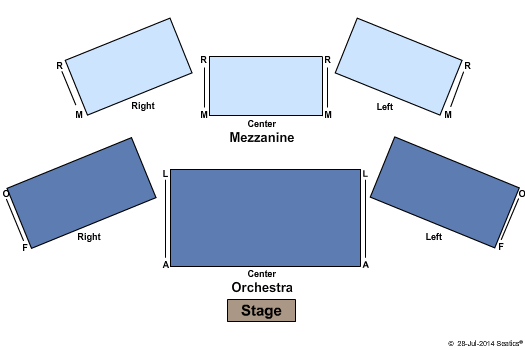 Tennessee Williams Theatre End Stage Seating Chart