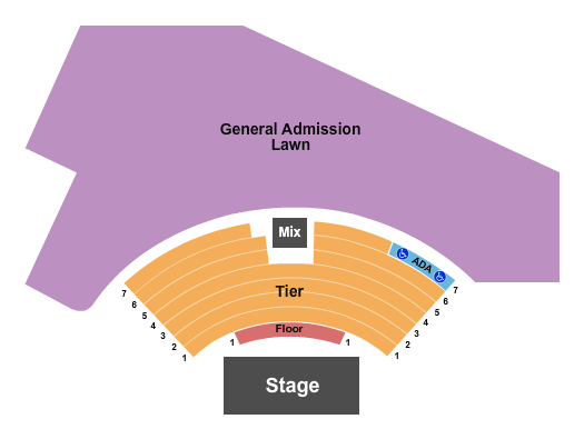 Lakeside Event Center End Stage Seating Chart