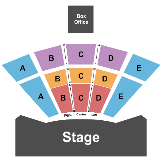Texas Ampitheater At The Promise in Glen Rose Endstage Seating Chart