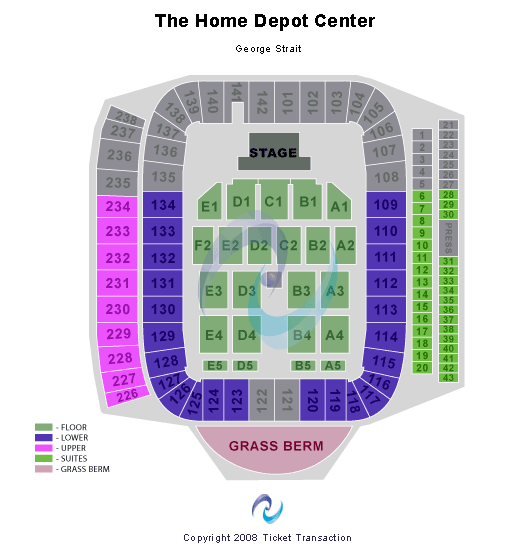Dignity Health Sports Park - Stadium End Stage Seating Chart