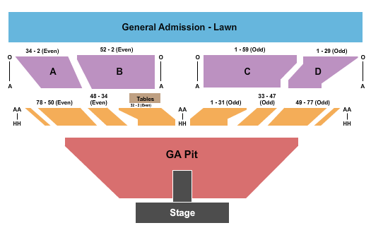 Catholic Health Amphitheater At Bald Hill Endstage GA Pit Seating Chart