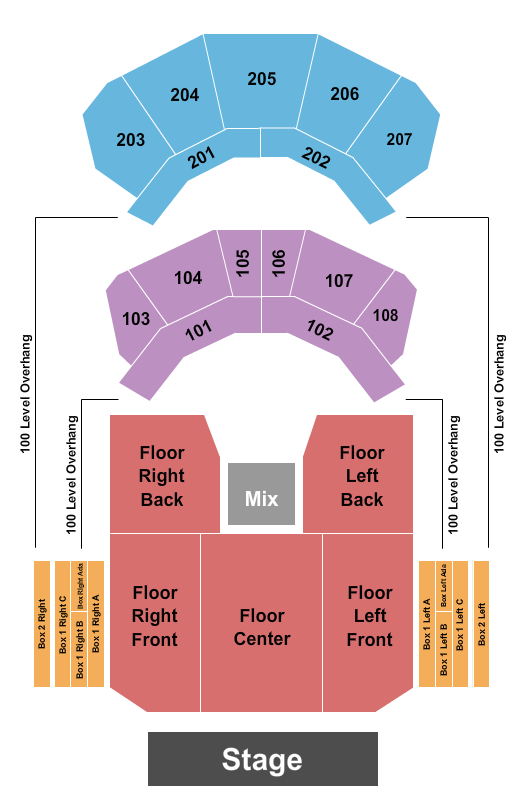 The Andrew J Brady ICON Music Center Endstage 2 Seating Chart