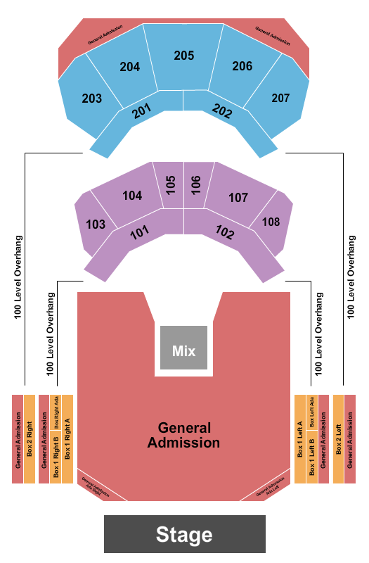 The Andrew J Brady ICON Music Center Endstage GA 2 Seating Chart