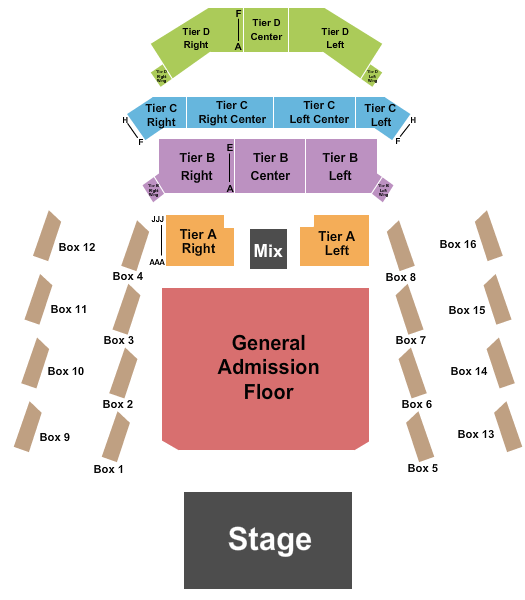 The Anthem - D.C. End Stage GA 3 Seating Chart