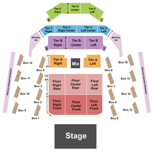 The Anthem - D.C. Endstage GA Balc Seating Chart