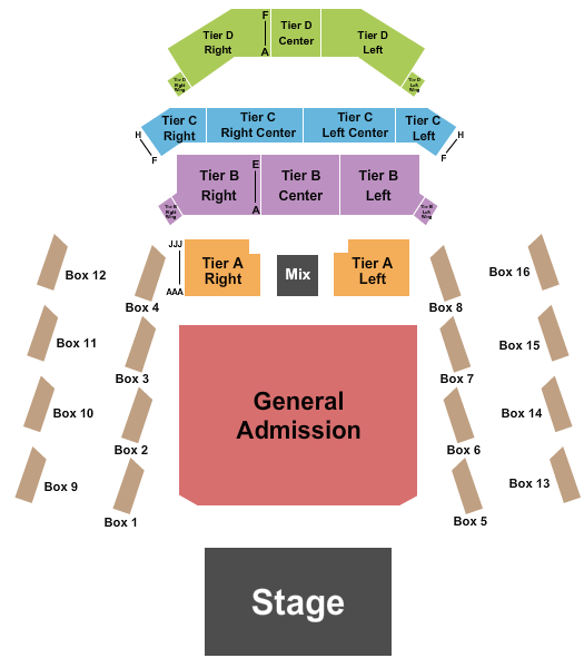 The Anthem - D.C. GA Floor - RSV Tiers Seating Chart