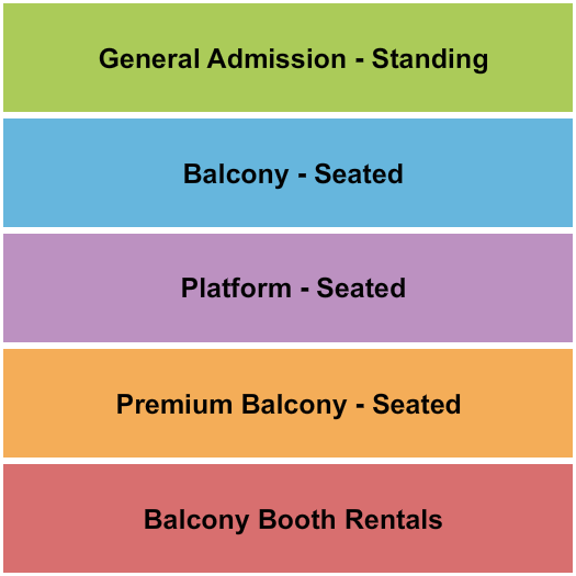 The Ardmore Music Hall GA/Balcony/Platform 2 Seating Chart