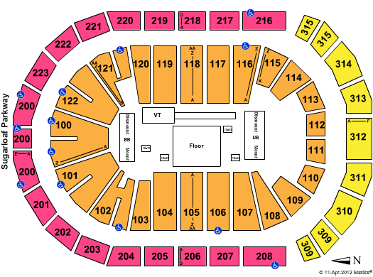 Gas South Arena Gymnastics Seating Chart