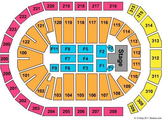 Gas South Arena American Idols Seating Chart