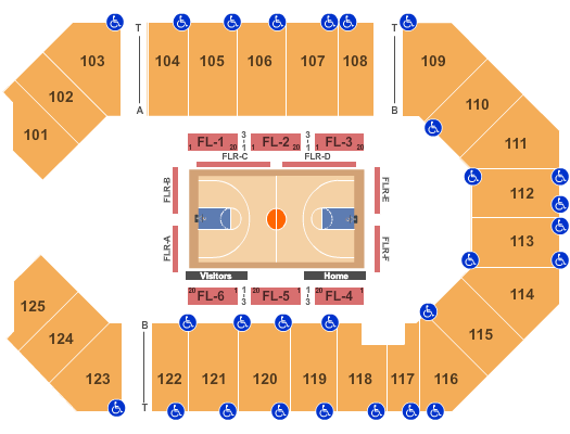 The Corbin Arena - KY Basketball Seating Chart