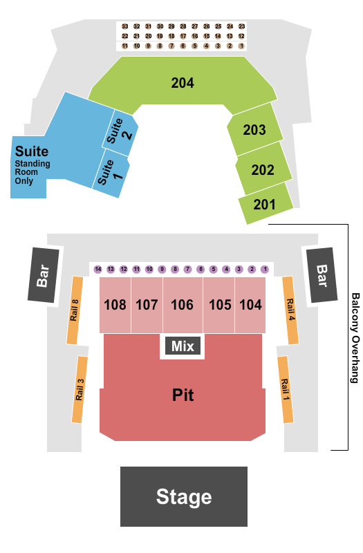 The Astro - NE Endstage Pit Seating Chart
