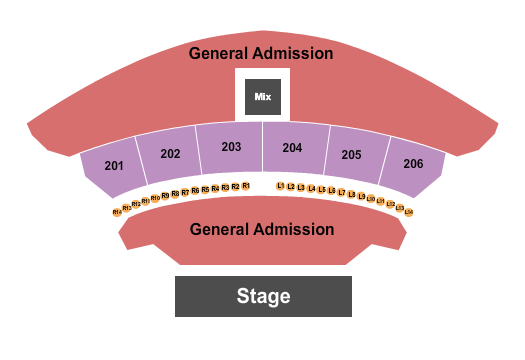 The Astro Amphitheater Endstage GA & Table Seating Chart