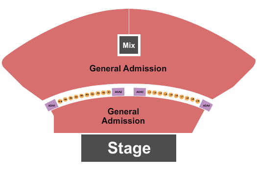 The Astro Amphitheater GA Tables Seating Chart