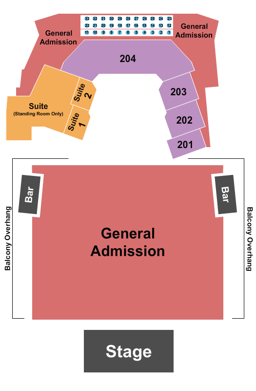 The Astro - NE Endstage GA Seating Chart